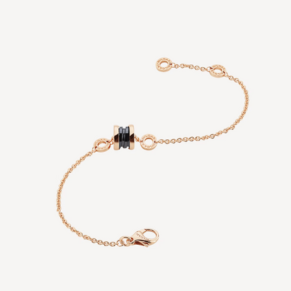 [Raffine]ZERO 1 SOFT PINK GOLD AND BLACK CERAMIC BRACELET