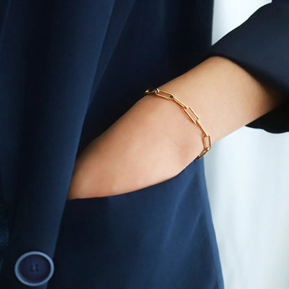 [Raffine]Eloise Gold Paperclip Bracelet
