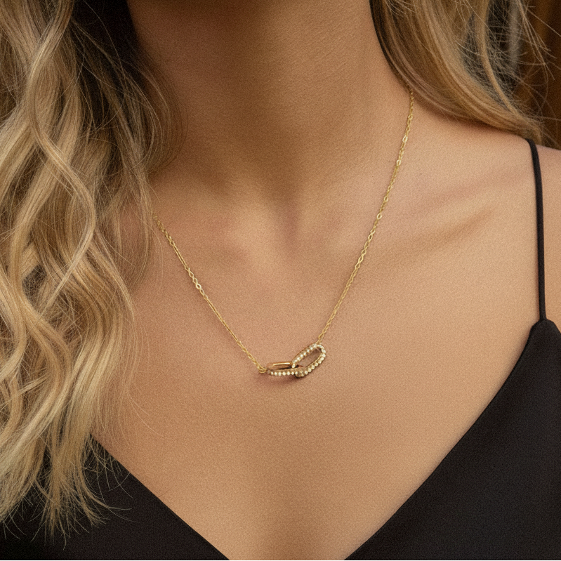 [Raffine]Zoelle Interlocking Diamond Pendant