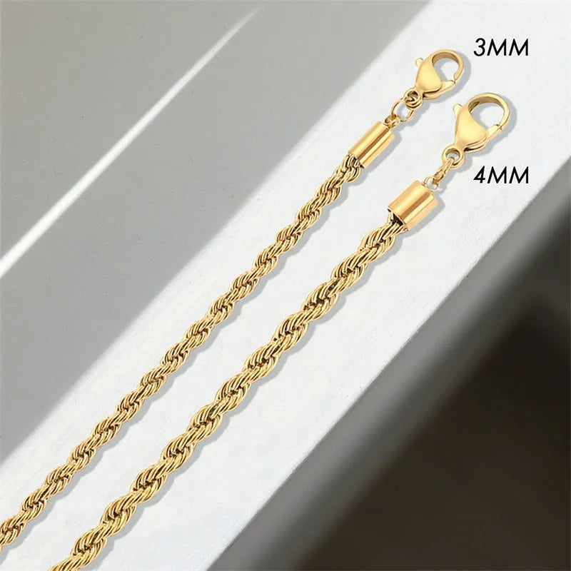 [Raffine]Bianca Rope Chain Gold Necklace