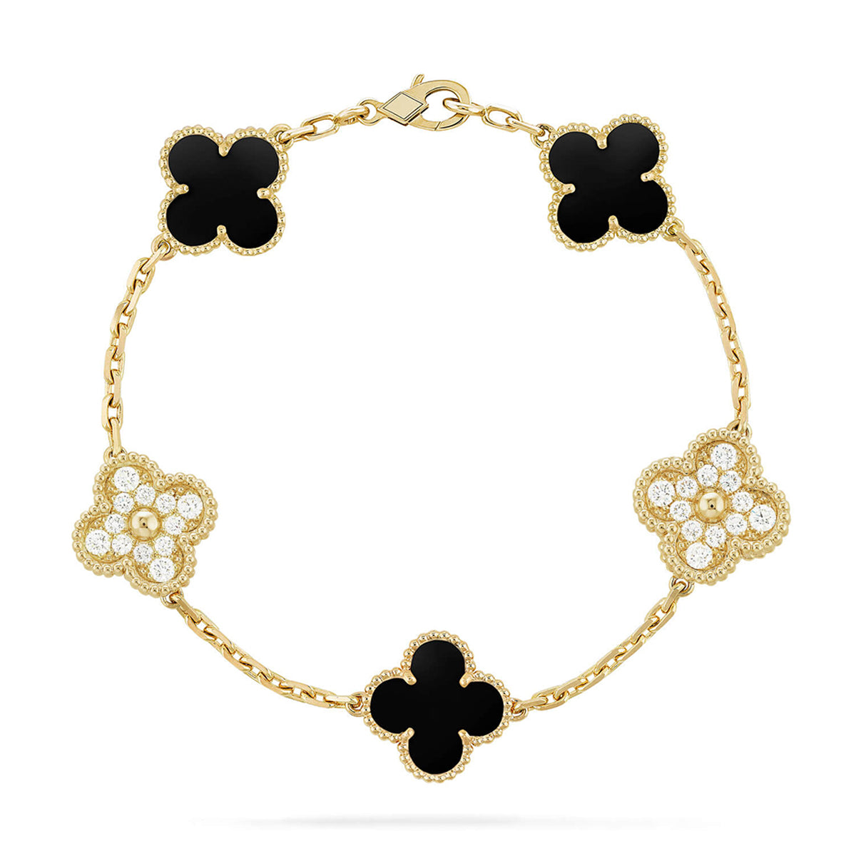 [Raffine] CLOVER 5 MOTIV ONYX-ARMBANDKOLLEKTION