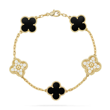 [Raffine] CLOVER 5 MOTIV ONYX-ARMBANDKOLLEKTION