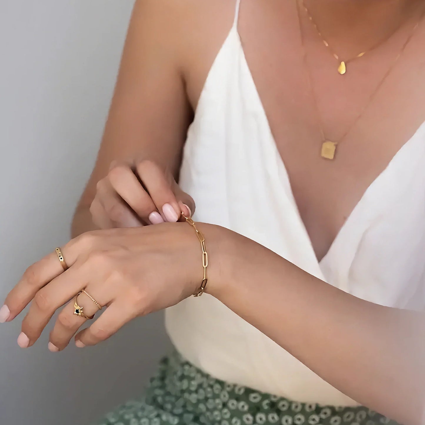 [Raffine]Eloise Gold Paperclip Bracelet