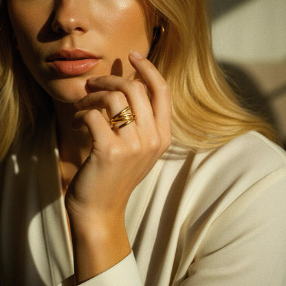 [Raffine]Shay Contemporary Gold Ring