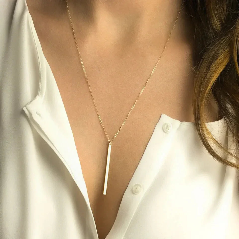 [Raffine]Allison Gold Bar Necklace
