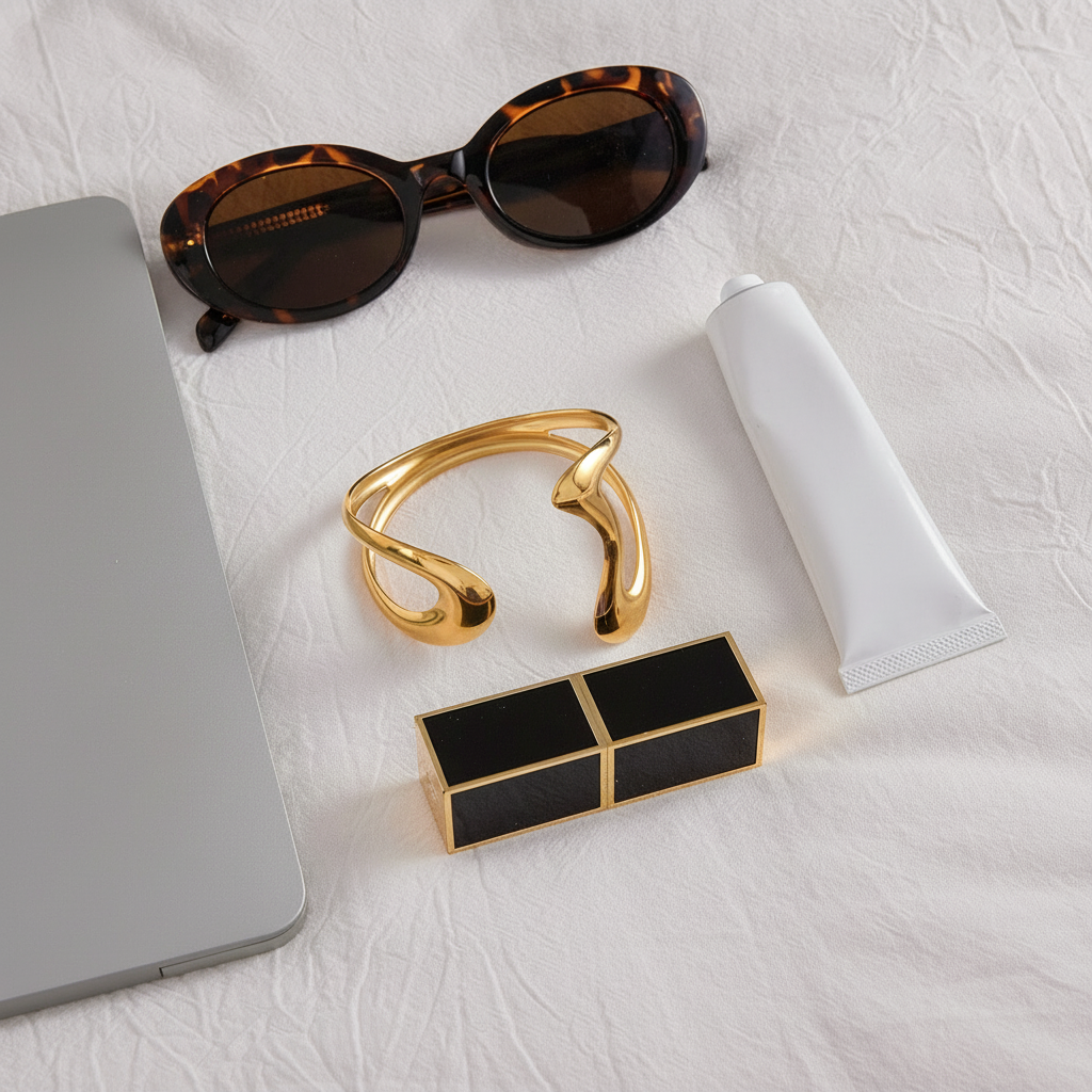 [Raffine]Lulu Sculpted Gold Bangle