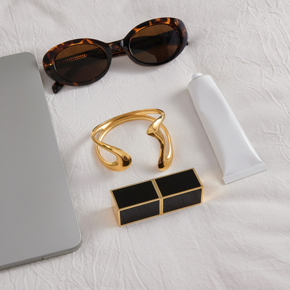 [Raffine]Lulu Sculpted Gold Bangle