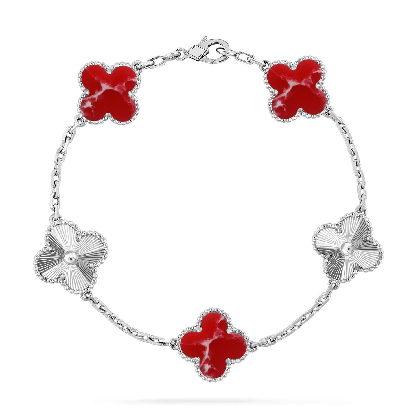 [Raffine]CLOVER 5 MOTIVE ROTES MUSTER ARMBAND KOLLEKTION