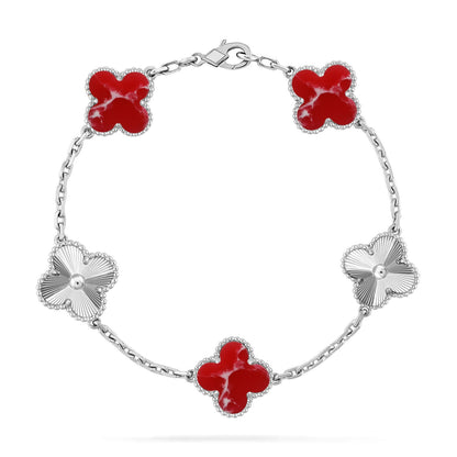 [Raffine]CLOVER 5 MOTIVE ROTES MUSTER ARMBAND KOLLEKTION