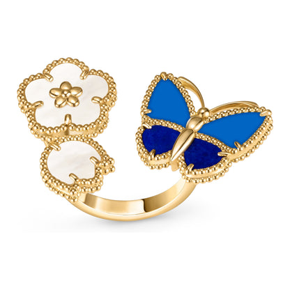[Raffine] GLÜCKSFRÜHLING SCHMETTERLING OFFENE RINGE