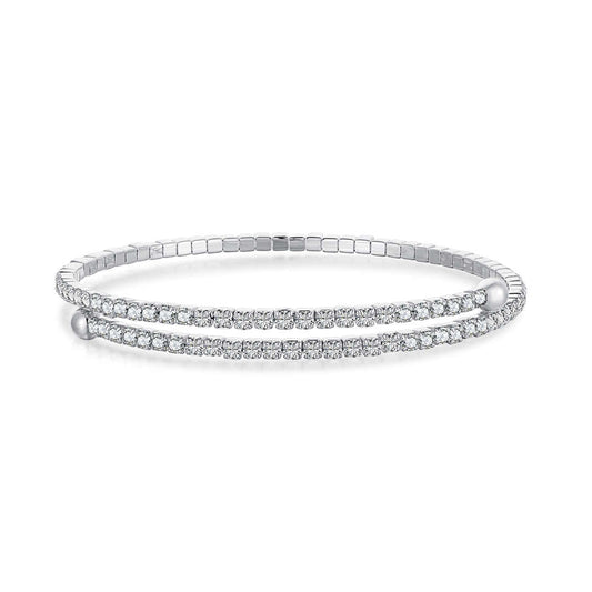 [Raffine]Row of Diamonds Round Fashion Bracelet