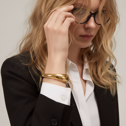 [Raffine]Jessa Sculpted Gold Bangle
