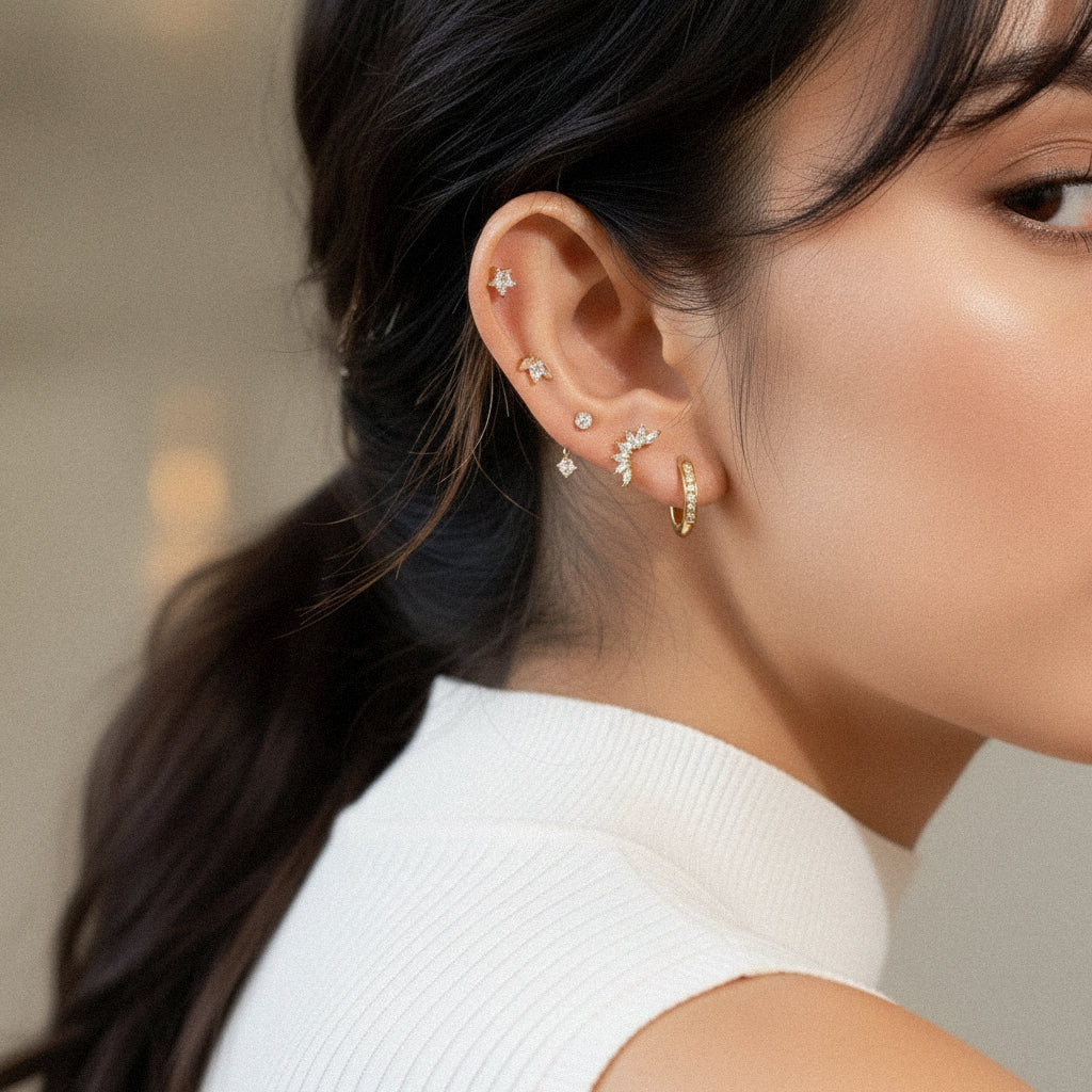 [Raffine]Essential Diamond Earrings Bundle