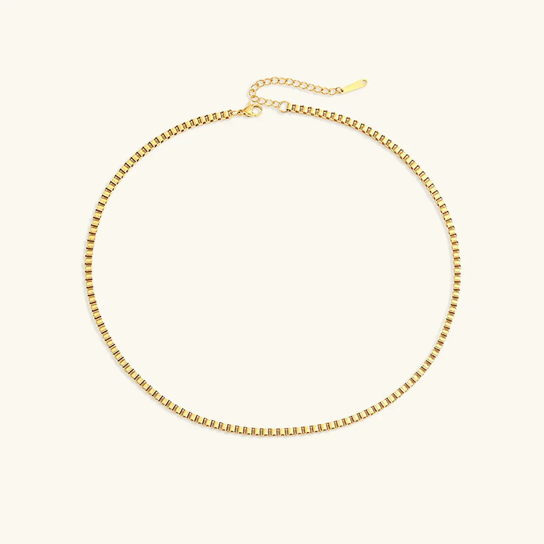 [Raffine]Danica Box Chain Gold Necklace