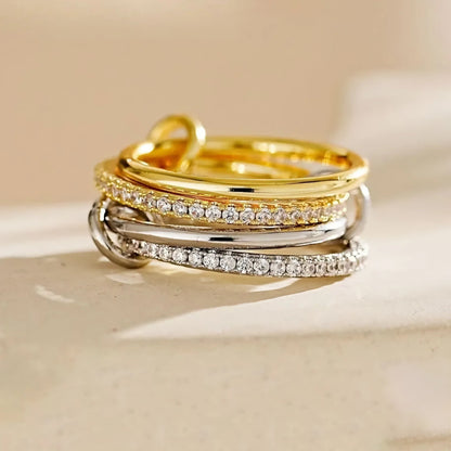 [Raffine]Ivy Stacked Diamond Ring