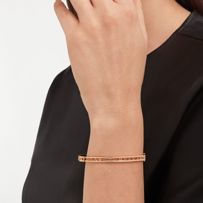 [Raffine]ZERO 1 SPIRAL LOGO PINK GOLD BRACELET