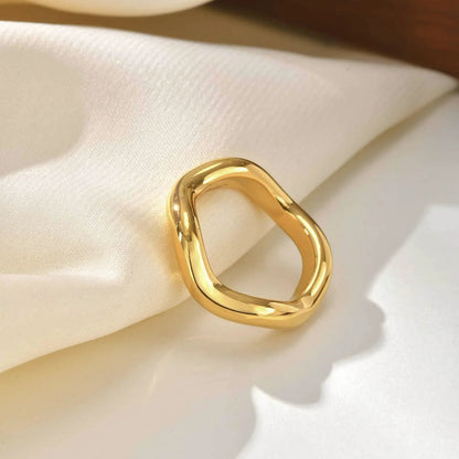 [Raffine]Lunaria Gold Wave Ring