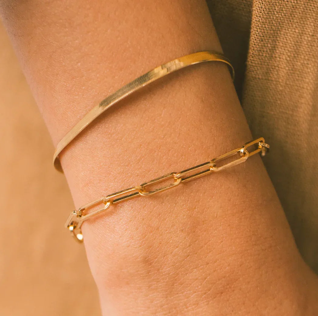 [Raffine]Eloise Gold Paperclip Bracelet