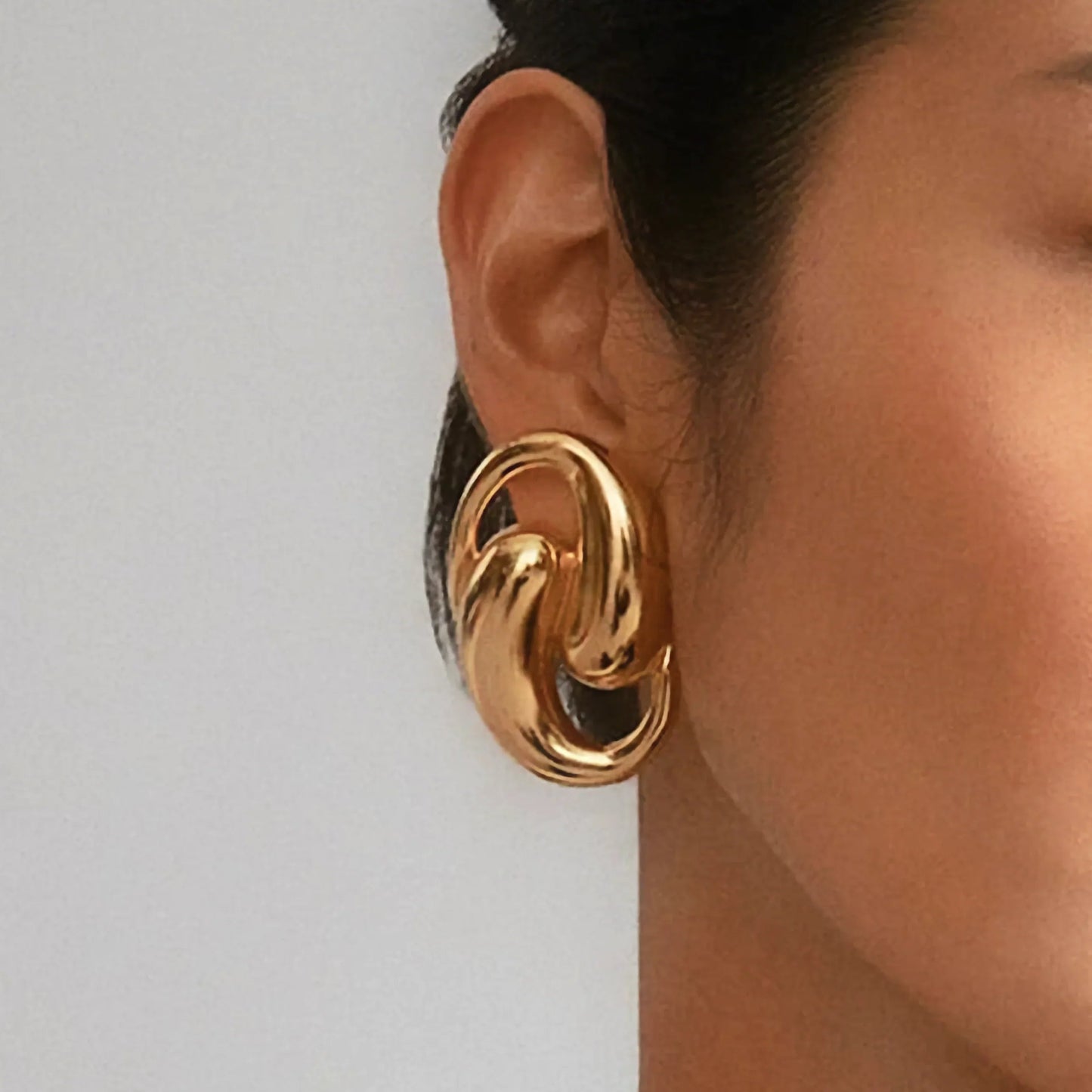 [Raffine]Dansley Water Drop Gold Earrings