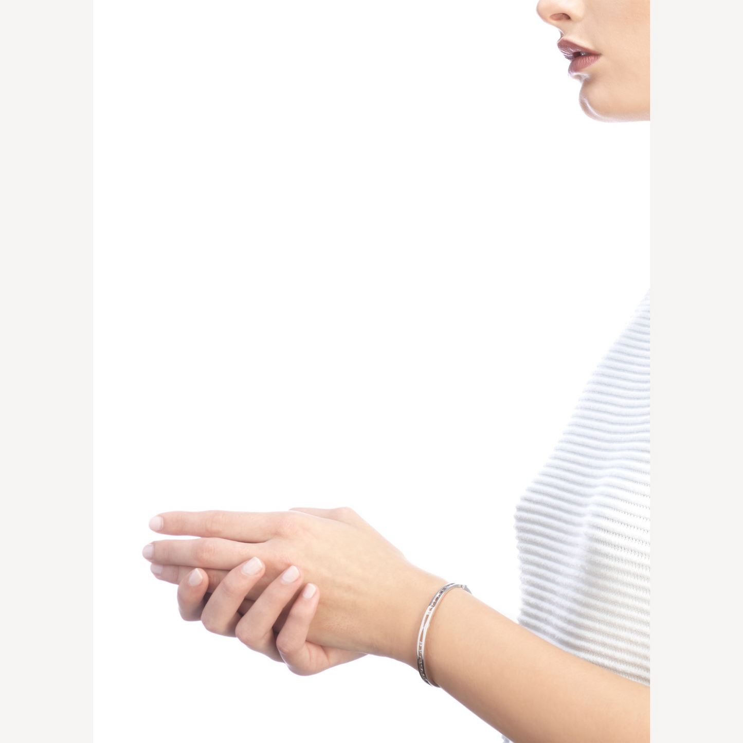 [Raffine]ZERO 1 SPIRAL LOGO SILVER BRACELET