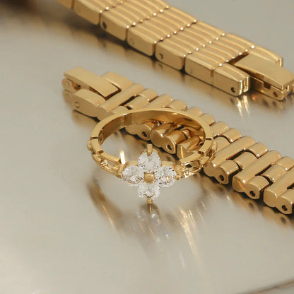 [Raffine]Clestine Diamond Petal Ring