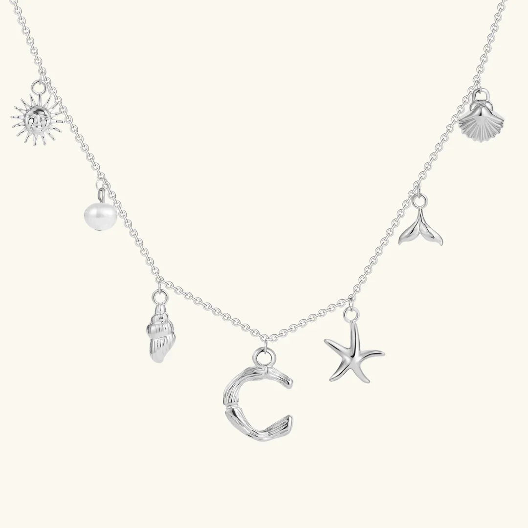 [Raffine]Avaria Ocean Initial Necklace