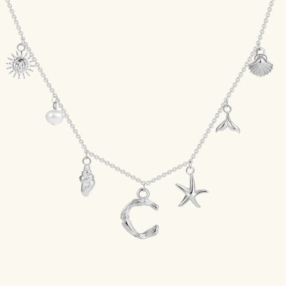[Raffine]Avaria Ocean Initial Necklace