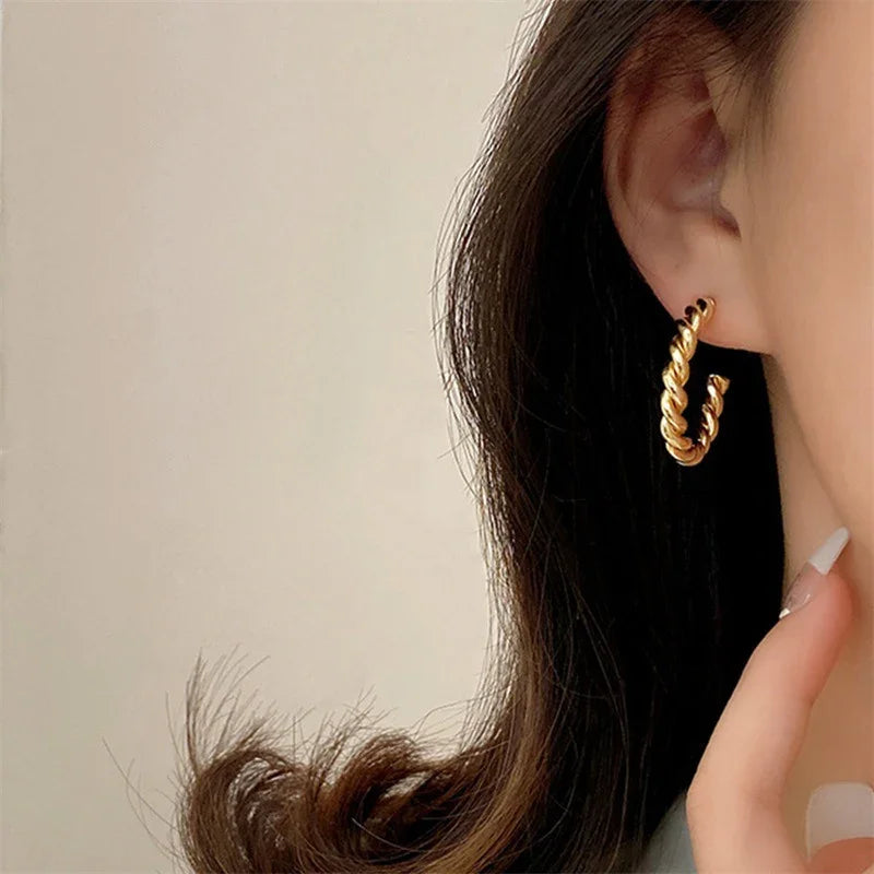 [Raffine]Gigi Twist Gold Earrings