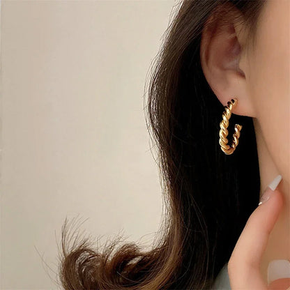 [Raffine]Gigi Twist Gold Earrings