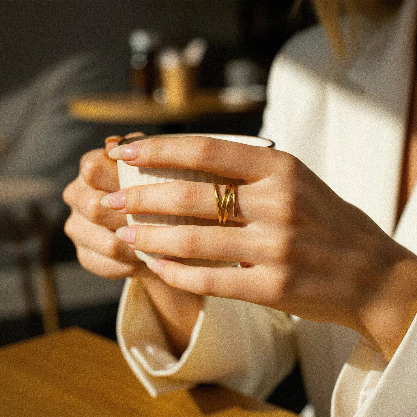 [Raffine]Shay Contemporary Gold Ring