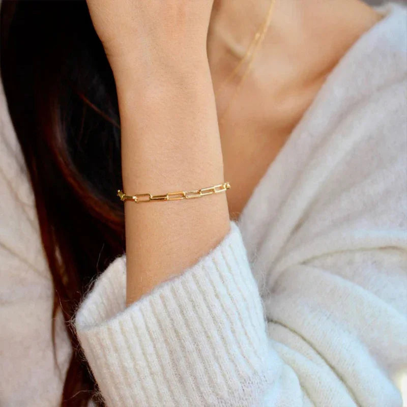 [Raffine]Eloise Gold Paperclip Bracelet