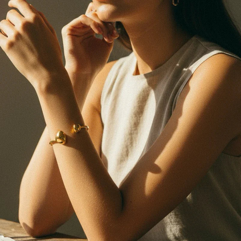 [Raffine]Mallory Minimalist Gold Cuff