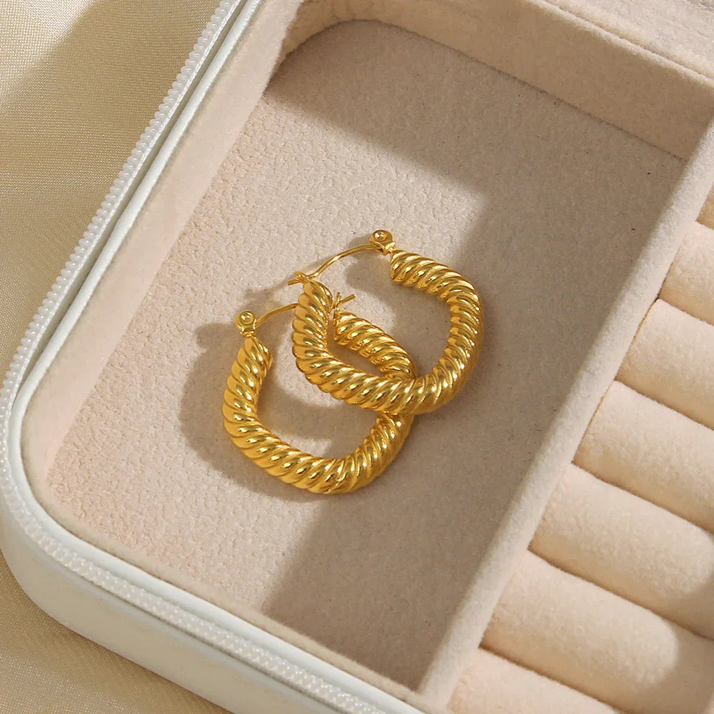 [Raffine]Emani Twist Square Earrings