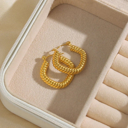 [Raffine]Emani Twist Square Earrings