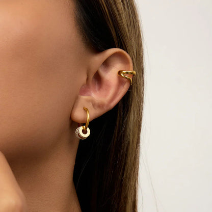 [Raffine]Rosiel Gold Ear Cuff Earrings