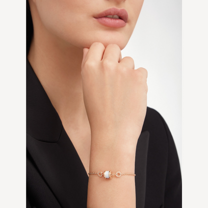 [Raffine]ZERO 1 SOFT PINK GOLD AND WHITE CERAMIC BRACELET
