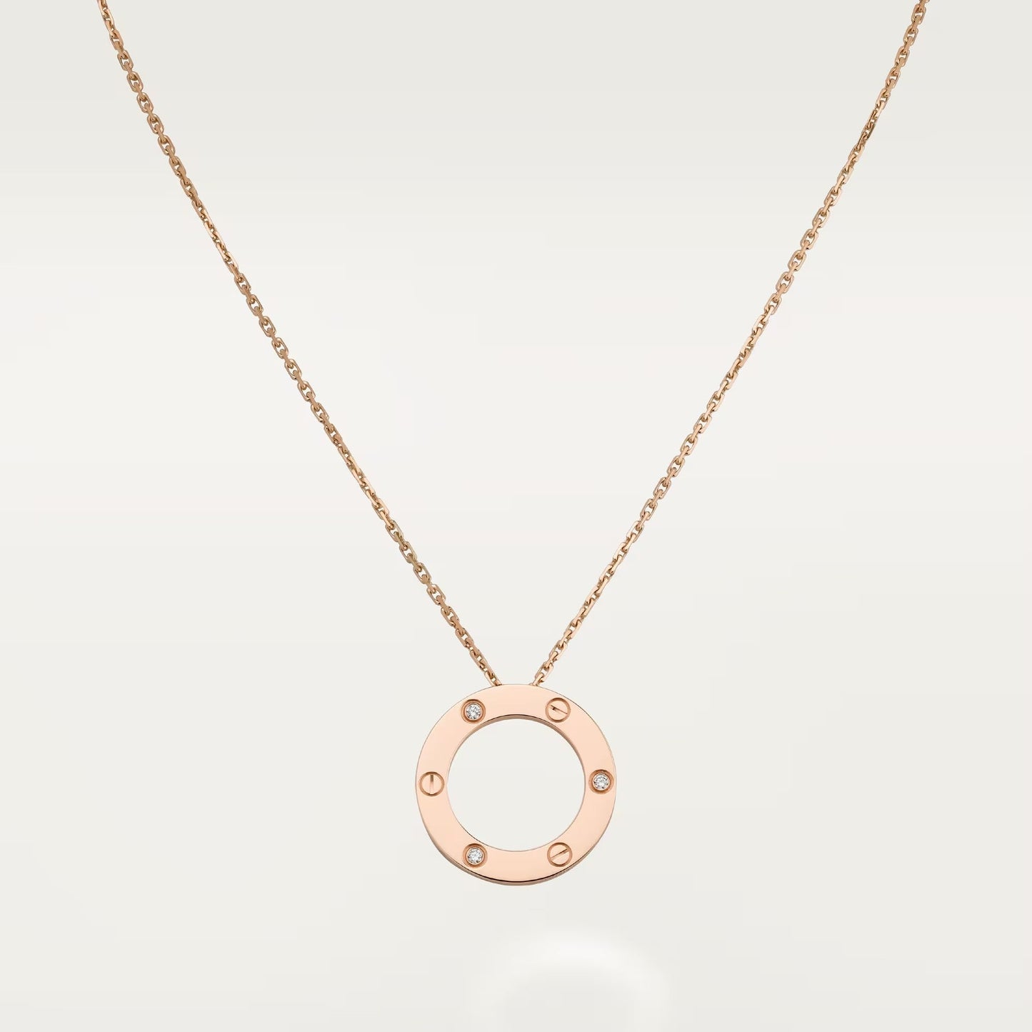 [Raffine]LOVE NECKLACE 16MM 3 DIAMONDS