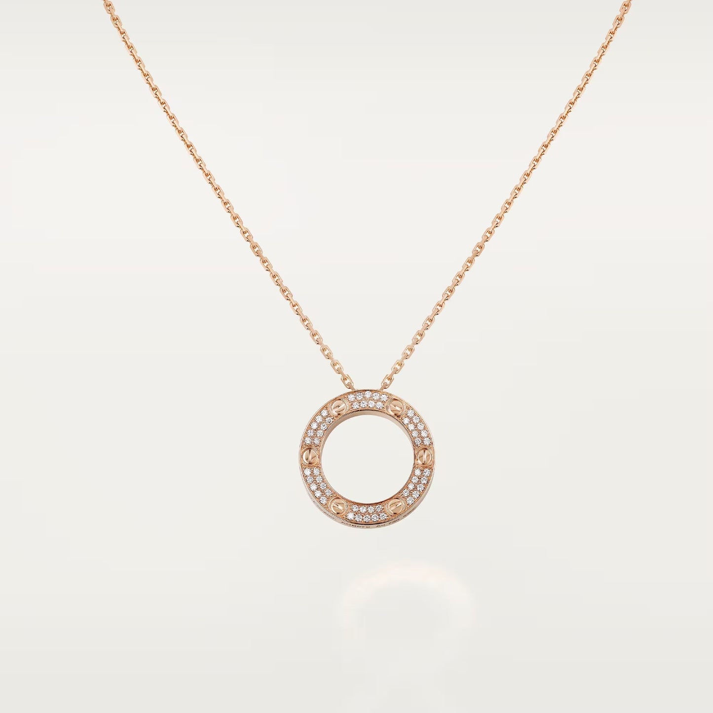 [Raffine]LOVE NECKLACE 16MM  FULL DIAMOND