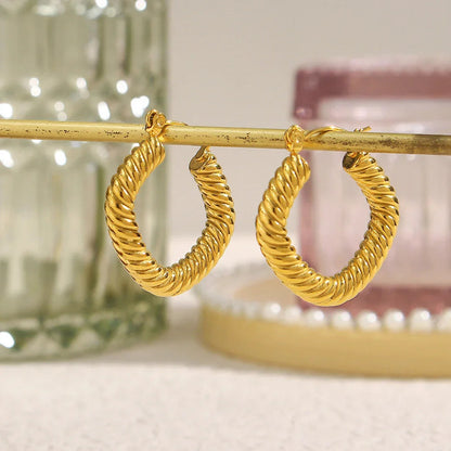 [Raffine]Emani Twist Square Earrings