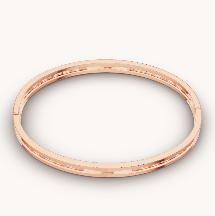 [Raffine]ZERO 1 SPIRAL LOGO PINK GOLD BRACELET