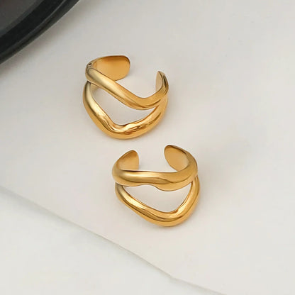 [Raffine]Rosiel Gold Ear Cuff Earrings
