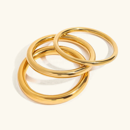 [Raffine]Lina Smooth Gold Bangle
