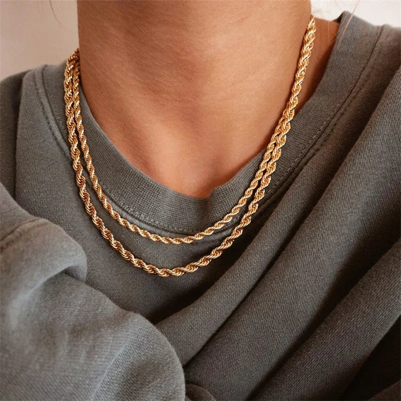 [Raffine]Bianca Rope Chain Gold Necklace