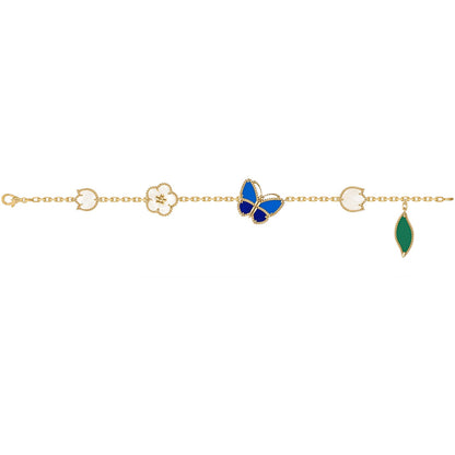 [Raffine]LUCKY SPRING BUTTERFLY 5 MOTIF BRACELET