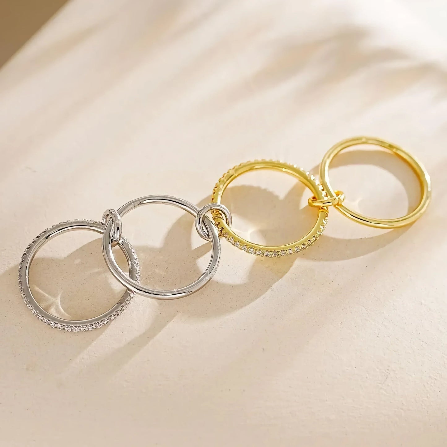[Raffine]Ivy Stacked Diamond Ring