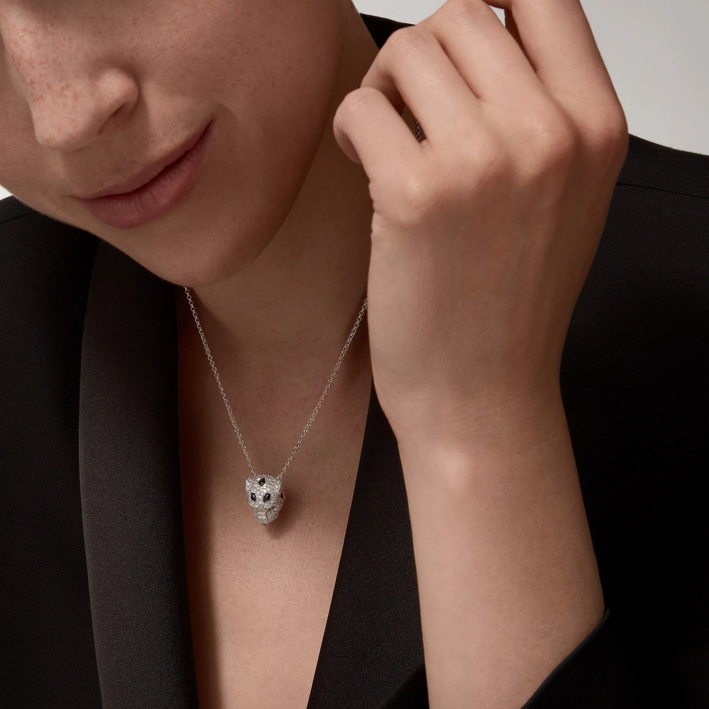 [Raffine]PANTHERE FULL DIAMOND NECKLACE