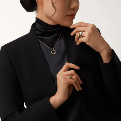 [Raffine]TRINITY MEDIUM  DIAMONDS NECKLACE