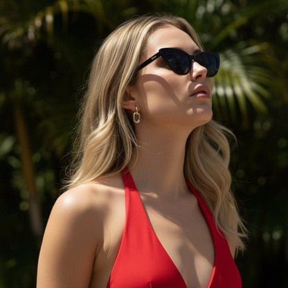 [Raffine]Pippa Two Tone Double Hoops