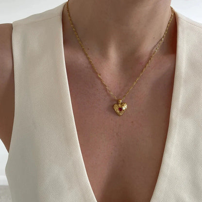 [Raffine]Vesper Gold Heart Necklace