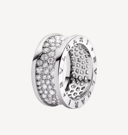 [Raffine]ZERO 1 CON DIAMANTES PAVADOS EN EL ANILLO ESPIRAL